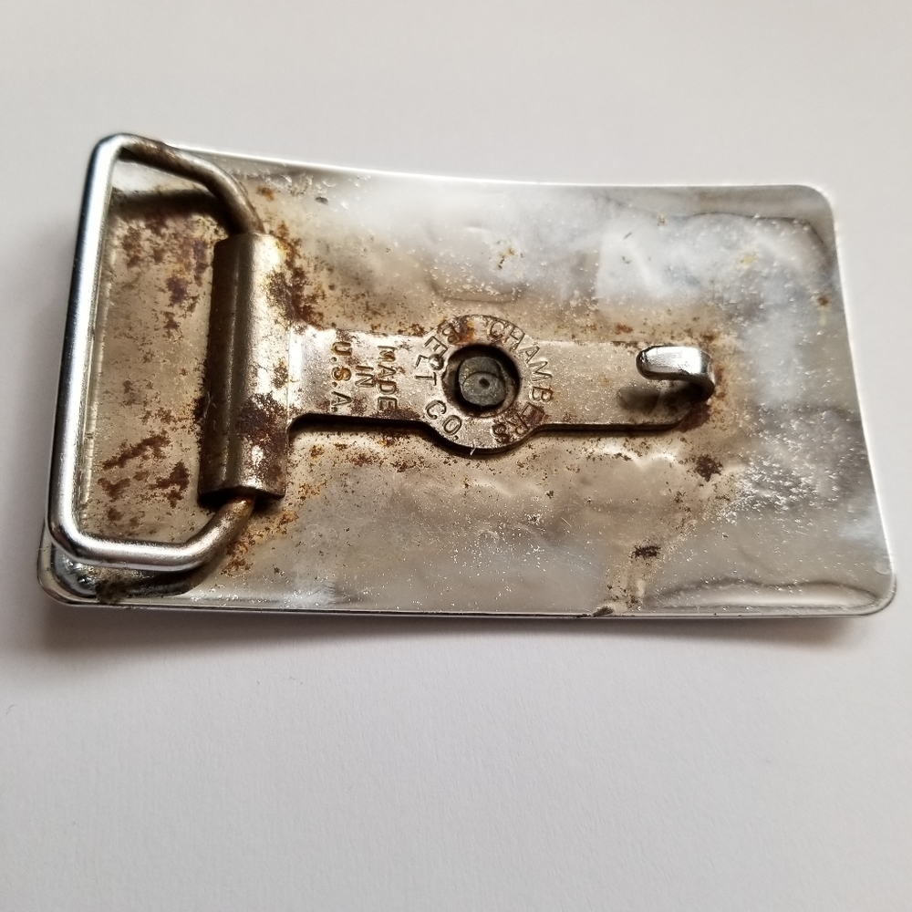 Relisted -Vintage belt buckle with revolver and ranch brand symbols Chambers - Picture 13 of 15